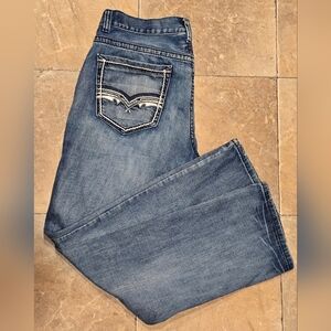 Flypaper Distressed Straight Mens Denim Jeans Size 36x32